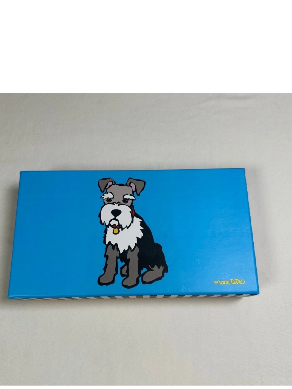 Marc Tetro Schnauzer Dog Zip Around Wallet Clutch Blue New With Tags Gift Box - Picture 2 of 4